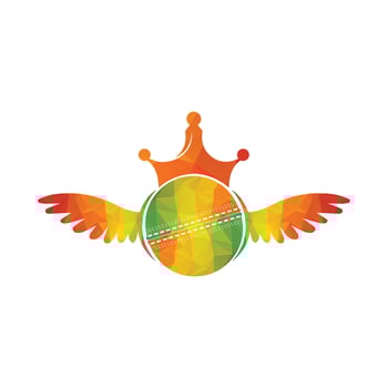 Cricket ball and wings Concept. vector