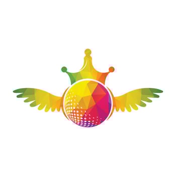 Golf ball and wings Concept. vector