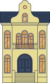 Dutch House. Cute Residential building. Vector. vector