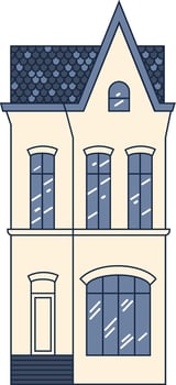 Dutch House. Cute Residential building. Vector. vector