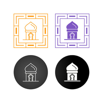 Masjid Door Vector Icon