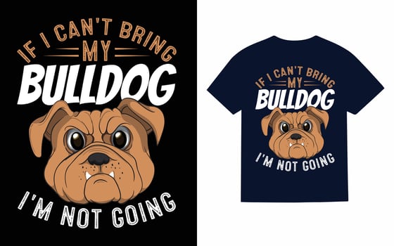 English Bulldog typography T-Shirt Design, Vector