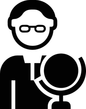 Teacher icon symbol vector image. Illustration of the training business school classroom icon design image