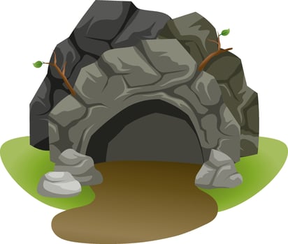 cave cartoon illustration vector