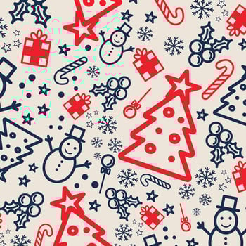 beautiful Christmas pattern. Design for wallpaper, card, template, print, vector, illustration, cover, decorative paper vector