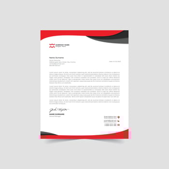 modern business letterhead vector