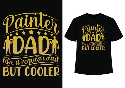 Painter dad t-shirt design for fathers day vector