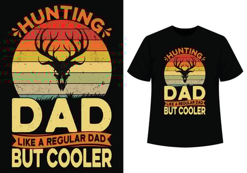 Hunting dad t-shirt design for fathers day vector