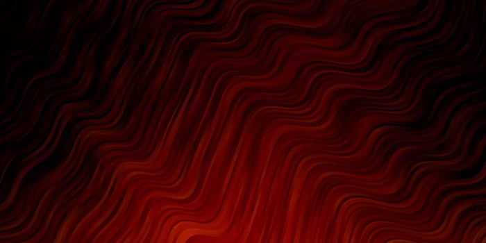Dark Orange vector background with curved lines.