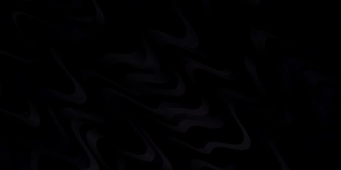 Dark Gray vector background with curves.