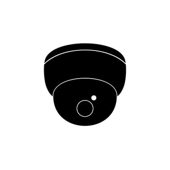 CCTV Silhouette for Icon, Symbol, Pictogram, Art Illustration, Website, Apps, Logo Type or Graphic Design Element. Vector Illustration