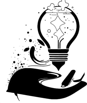vector illustration about innovation, idea, creativity with details and simple