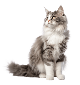 Cute cat isolated png
