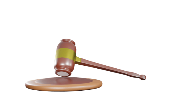 3D rendering of judge gavel, Auction hammer, Justice concept png