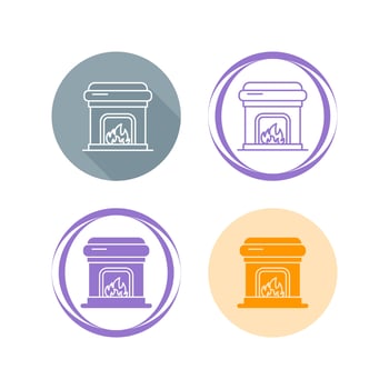 Fireplace Vector Icon