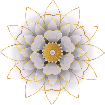 decorative transparent flower. geometric stylized flower png