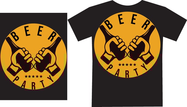 International Beer Day T- Shirt design vector file.