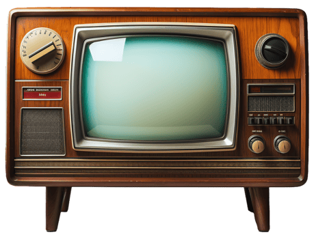 Old vintage TV png