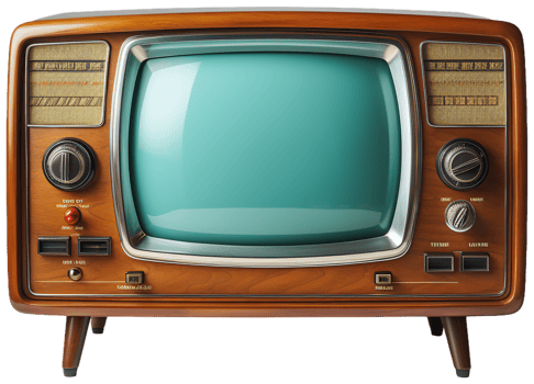 Old vintage TV png