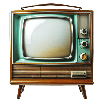 Old vintage TV png