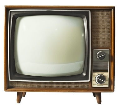 Old vintage TV png