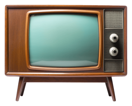 Old vintage TV png