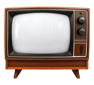 Old vintage TV png