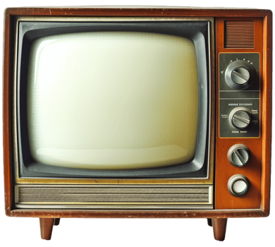 Old vintage TV png