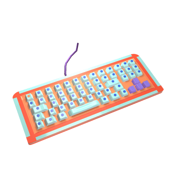 3D icon video games gaming keyboard rendered isolated on the transparent background png