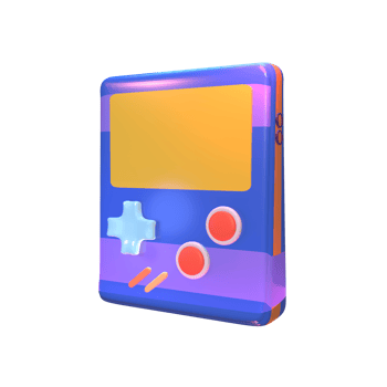 3D icon video games game bot rendered isolated on the transparent background png