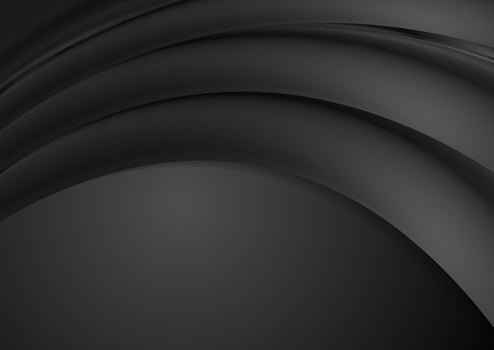 Abstract black smooth waves background vector
