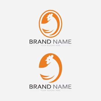 chicken logo  rooster and hen logo for poultry farming  animal logo vector illustration design