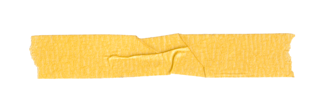 yellow glued tape isolated element png