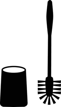 Toilet brush icon. Broom toilet brush sign. Cleaner bathroom symbol. flat style. vector