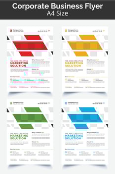 Corporate Business Flyer poster pamphlet brochure cover design layout background, two colors scheme, vector template in A4 size