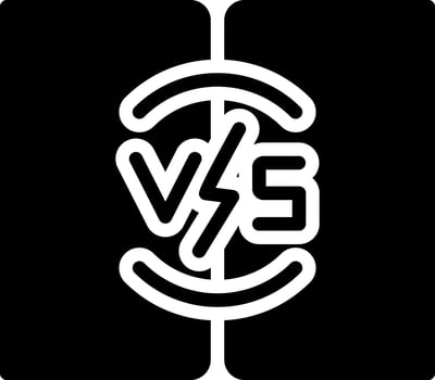 solid icon for vs vector