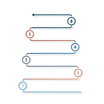 Infographic process design 6 options or steps. png