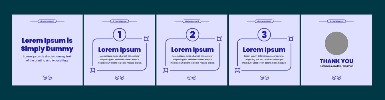 carousel or microblog template for social media post vector