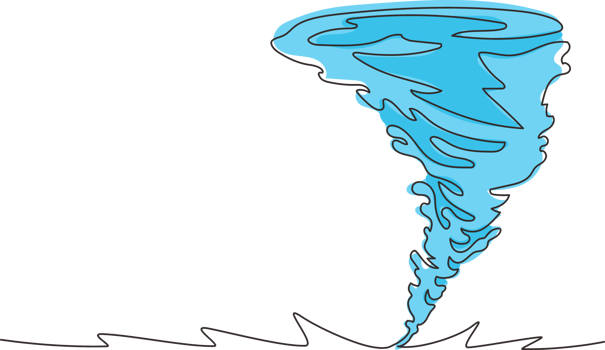 Single one line drawing Splash of water vortex and twisted shape. Water whirling image isolated. tornado of water. Rotating twister. Modern continuous line draw design graphic illustration png