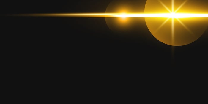 Abstract gold moon bokeh in dark night with black background vector