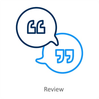 Review and rating icon concept vector