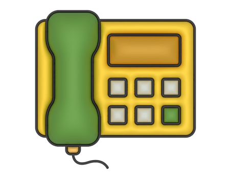 3d phone icon in cartoon style on transparent background png