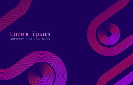 Abstract color horizontal banner background with circle lines vector