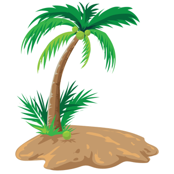 mountain coconut palm island map view garden png