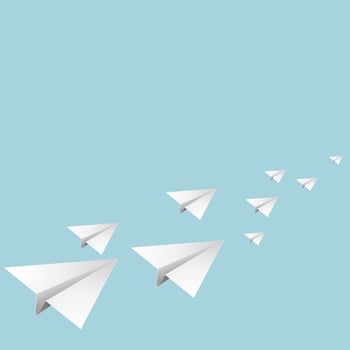 Paper airplanes designs vector leadership