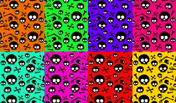 skull seamless pattern. skull pattern background. crossbones and skull pattern. skull print fabric. vector