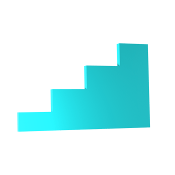 3d Abstract turquoise stairs scene isolated with clipping path. architectural structure Minimal wall mockup product stage showcase. Modern minimal abstract illustration for advertising products png