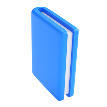 3d violet cute empty notepad book stationery for school isolated transparent png. Simple render illustration. Design element for posters, banners, calendar and greeting card png