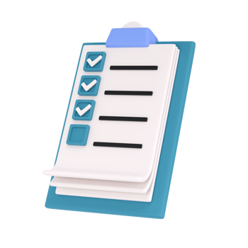 3d white clipboard icon task management todo check list on turquose plane background. Work project plan concept, isolated transparent png, posting plan. productivity checklist png