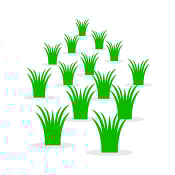 Rice flat design. Rice paddy. Rice Field. vector